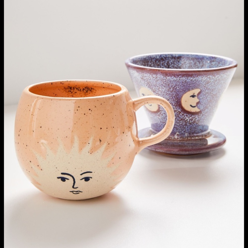 ISO Urban Outfitters Celestial Pour Over Coffee Set Mug Tea Kitchen Cup